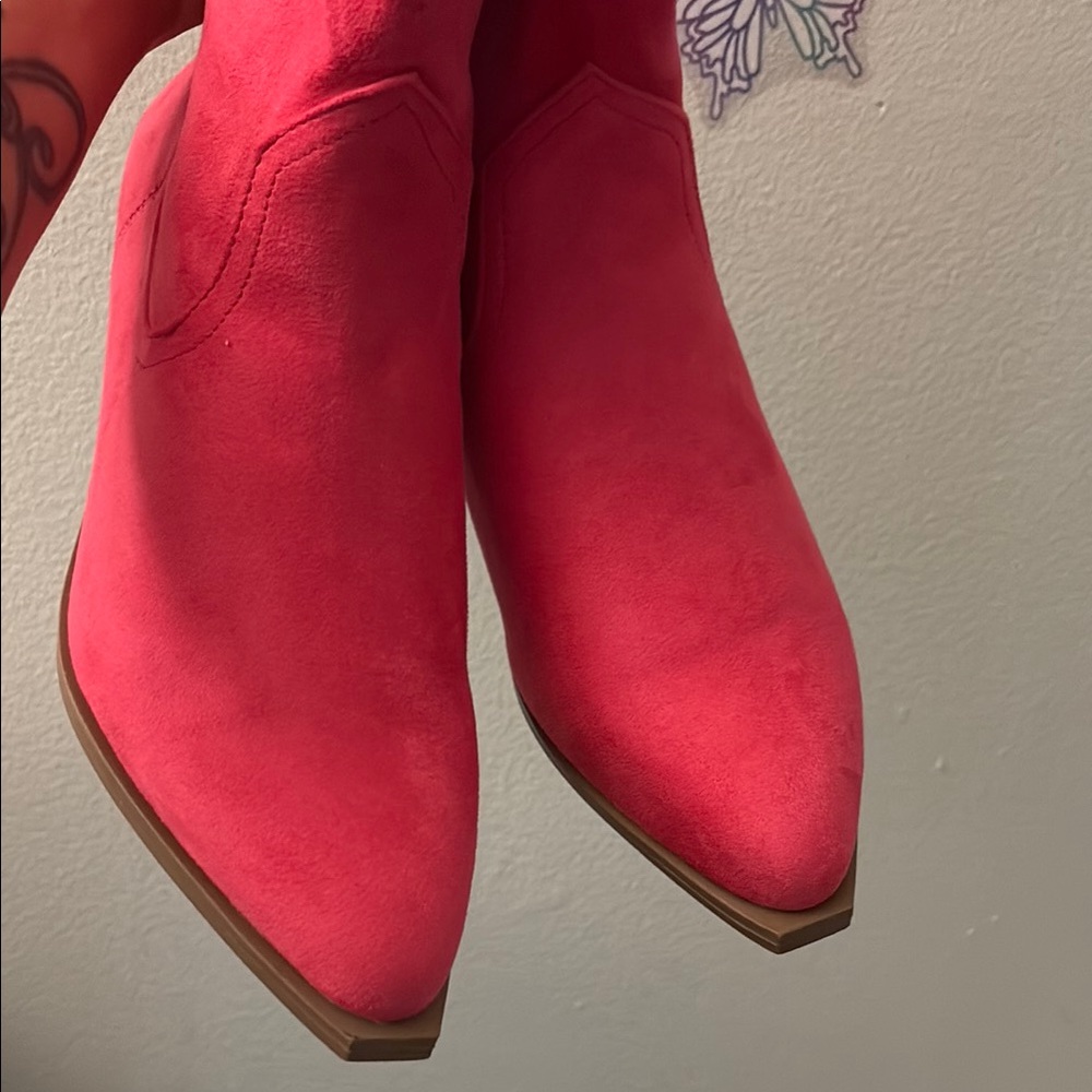 Vibrant Pink Tall Boots - Picture 8 of 13